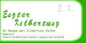 eszter kilbertusz business card